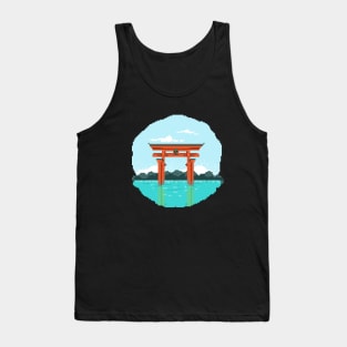 Torii Gate Pixel Art Tank Top